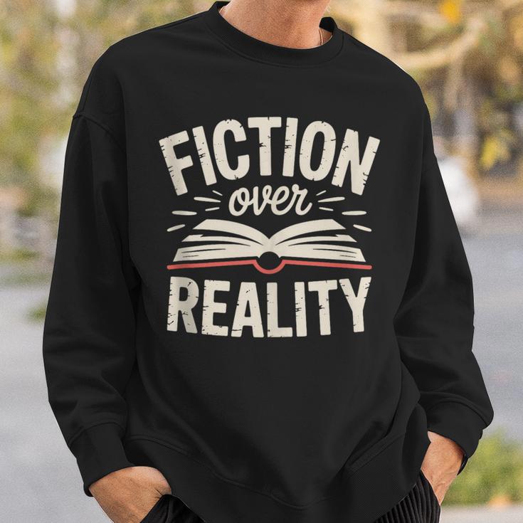 Book Nonfiction Reading Literary Apparel Fact Based Books Sweatshirt Gifts for Him