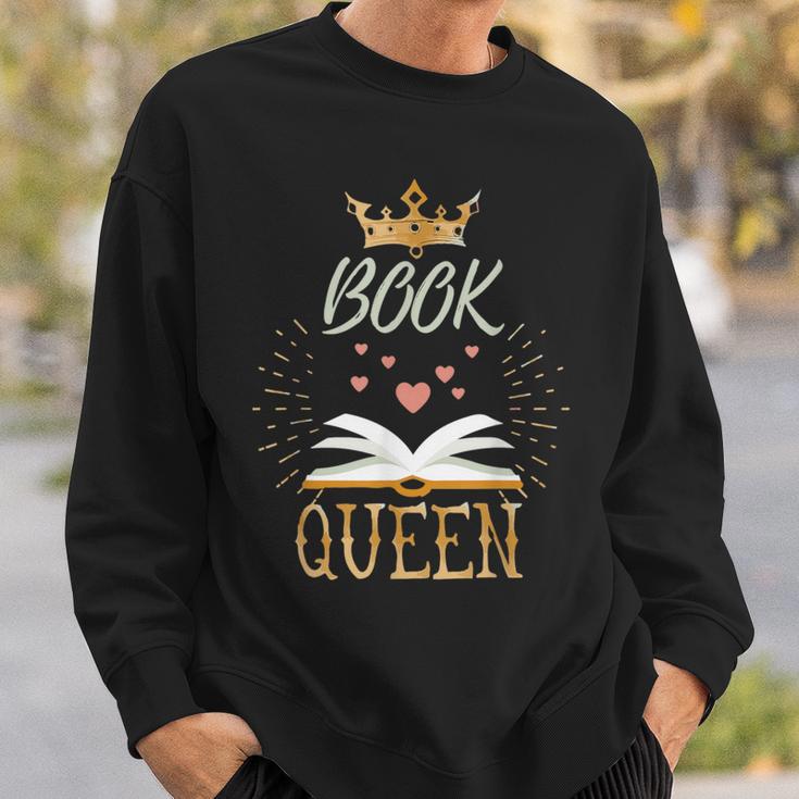 Book Queen Book Lovers Bookworm Reading Novelty Shirt Sweatshirt Gifts for Him
