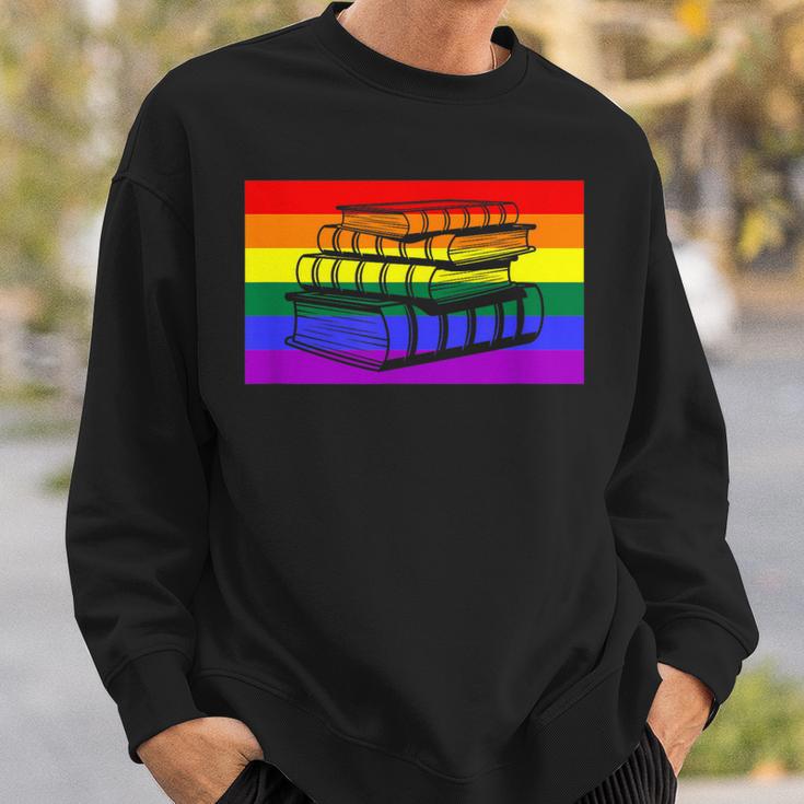 Book Read Literary Gay Pride Flag Rainbow LGBTQ Queer Sweatshirt Gifts for Him Book Read Literary Gay Pride Flag Rainbow LGBTQ Queer Sweatshirt Gifts for Him