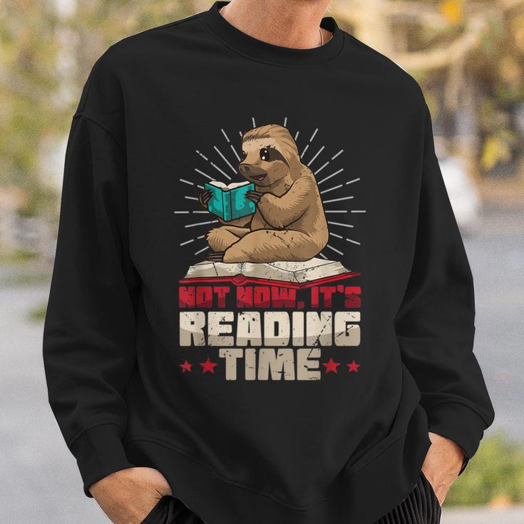 Book Reader Sloth Bookworm Reading Book Club Sweatshirt Gifts for Him
