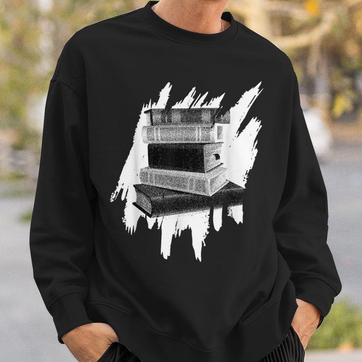 Book Reading Library Books Reader Bookworm Sweatshirt Gifts for Him