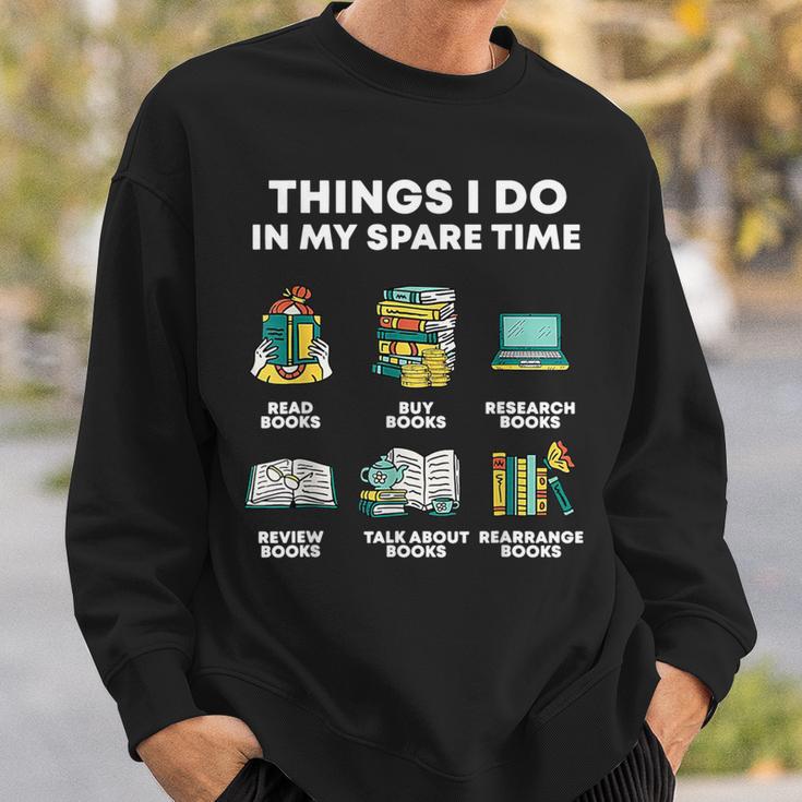 Book Reading Reviewing Books Free Time Bookworm Bookish Sweatshirt Gifts for Him