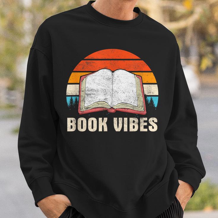 Book Vibes For Book Lovers Bookworm Reading Sweatshirt Gifts for Him