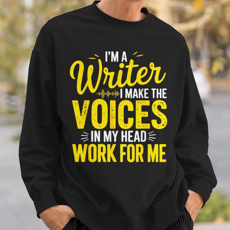 Book Writer Voices In My Head Work For Me Author Writing Sweatshirt Gifts for Him