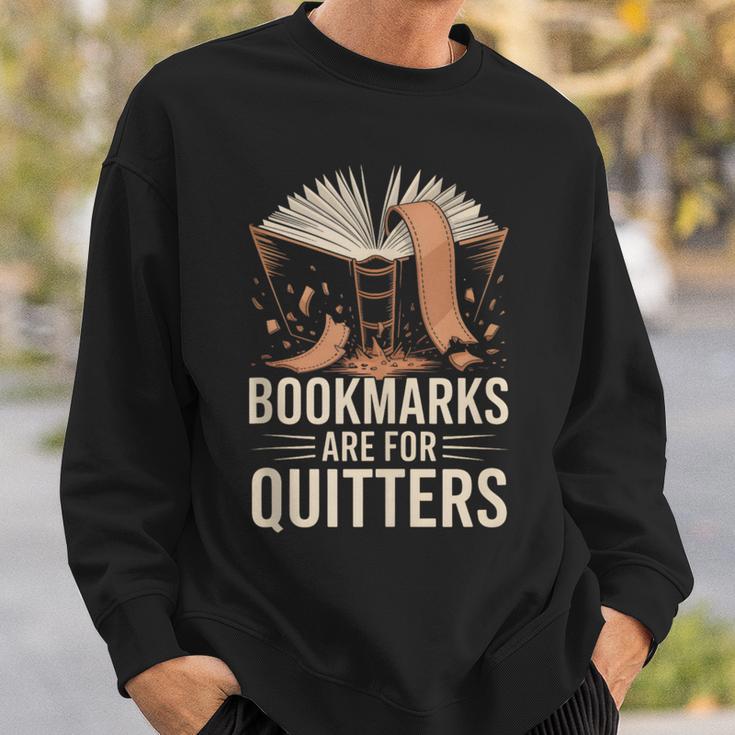Bookmarks For Quitter Reading Teacher Nerdy Book Sweatshirt Gifts for Him