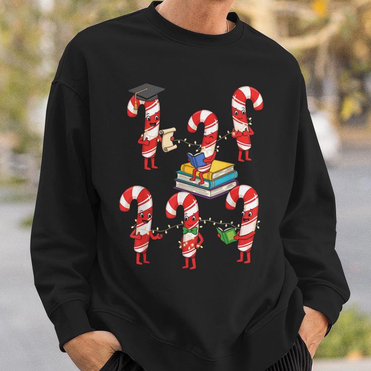 Bookmas Christmas Books Shirt Candy Cane Bookworm Sweatshirt Gifts for Him