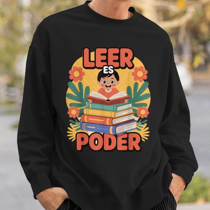 Books Bring Power Leer ES Poder Hispanic Pride Reading Sweatshirt Gifts for Him