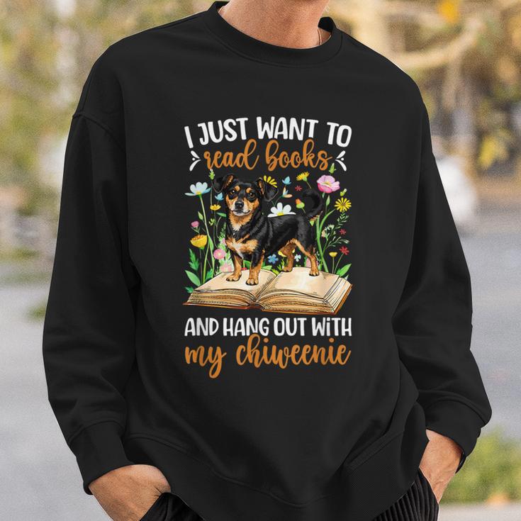Books And My Chiweenie Owner Chiweenie Lover Sweatshirt Gifts for Him