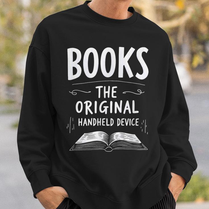 Books The Original Handheld Device Book Reading Sweatshirt Gifts for Him