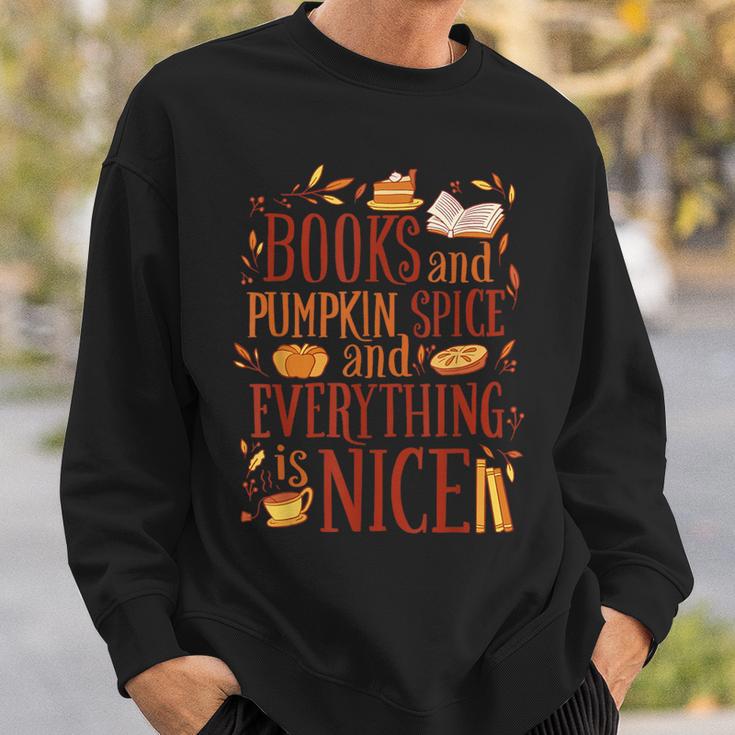 Books And Pumpkin Spice Cute Fall Aesthetic Sweatshirt Gifts for Him