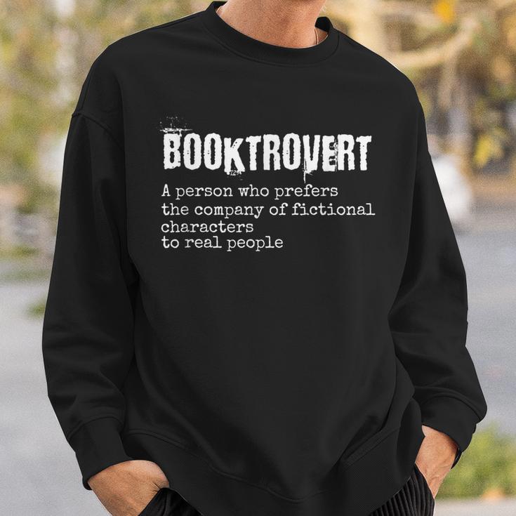 Booktrovert Reading Book Lover Sweatshirt Gifts for Him