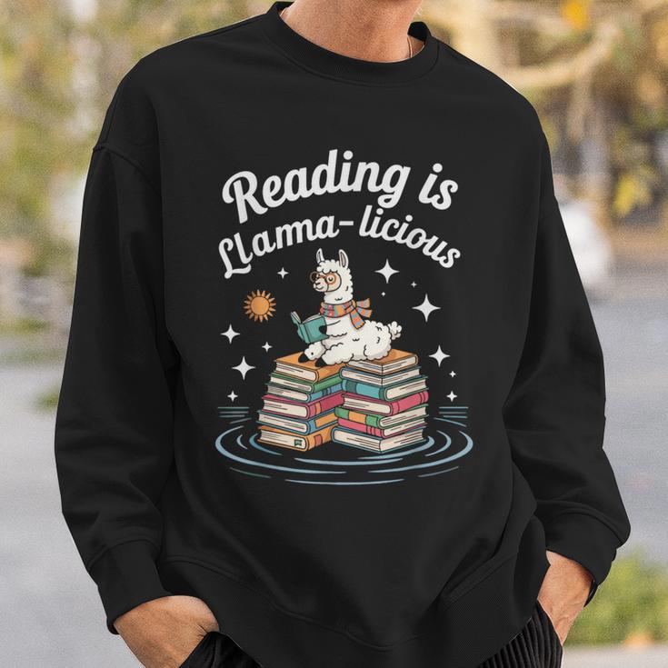 Booktrovert Shirt Reading Is Llama Licious Book Lover Sweatshirt Gifts for Him