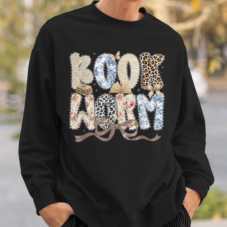 Bookworm Coquette Bow Booktrovert Reading Lover Bookish Sweatshirt Gifts for Him Bookworm Coquette Bow Booktrovert Reading Lover Bookish Sweatshirt Gifts for Him