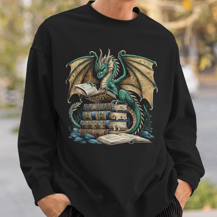 Bookworm Dragons Reading Book Dragons And Books Sweatshirt Gifts for Him