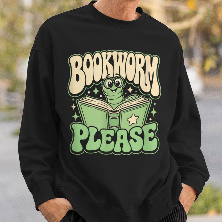 Bookworm Please Book Lover Reader Sweatshirt Gifts for Him