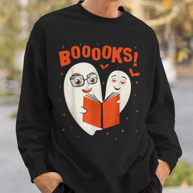 Booooks Boo Ghost Book Library Halloween Students Teachers Men Women Kids Sweatshirt Gifts for Him Booooks Boo Ghost Book Library Halloween Students Teachers Men Women Kids Sweatshirt Gifts for Him