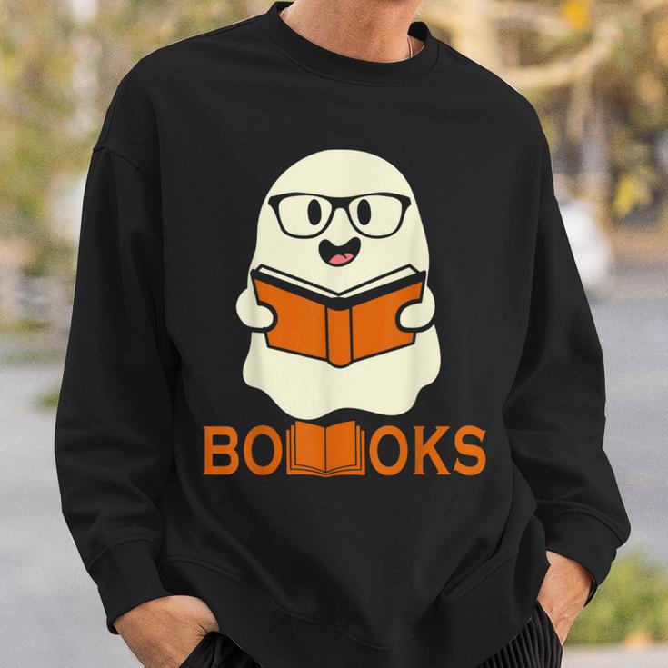 Booooks Ghost Boo Read Books Library Teacher Halloween Cute Men Women Kids Sweatshirt Gifts for Him Booooks Ghost Boo Read Books Library Teacher Halloween Cute Men Women Kids Sweatshirt Gifts for Him