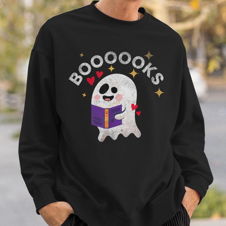 Boooooks Halloween Ghost Reading Book For Teacher & Student Men Women Kids Sweatshirt Gifts for Him