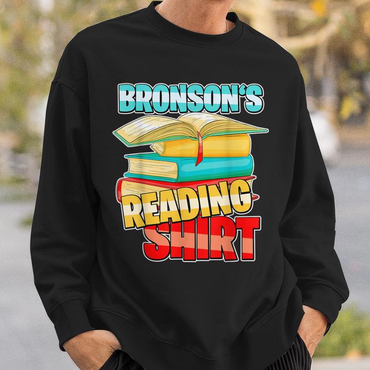 Bronson's Reading Shirt Personalized Book Reading Sweatshirt Gifts for Him