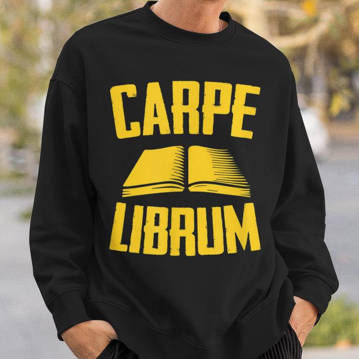 Carpe Librum Latin Language Lover Book Reading LIterary Sweatshirt Gifts for Him
