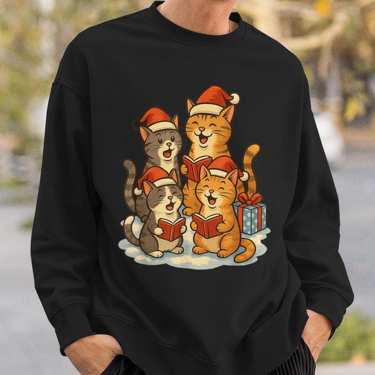 Cats Reading Books Christmas Tree Sweatshirt Gifts for Him Cats Reading Books Christmas Tree Sweatshirt Gifts for Him