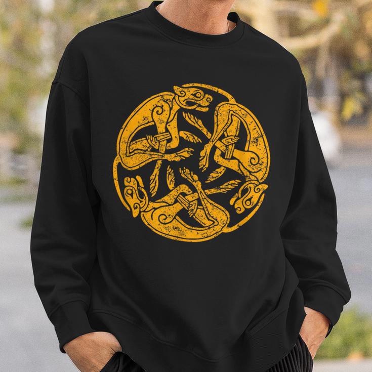Celtic Book Of Kells Trinity Hounds Sweatshirt Gifts for Him