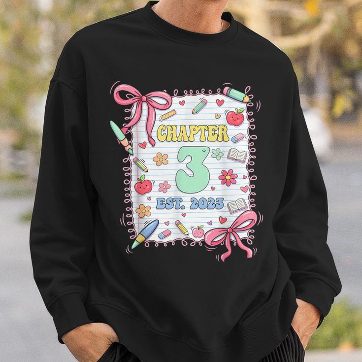 Chapter 3 Years Old 3rd Birthday Book Lover Coquette Bow Sweatshirt Gifts for Him Chapter 3 Years Old 3rd Birthday Book Lover Coquette Bow Sweatshirt Gifts for Him