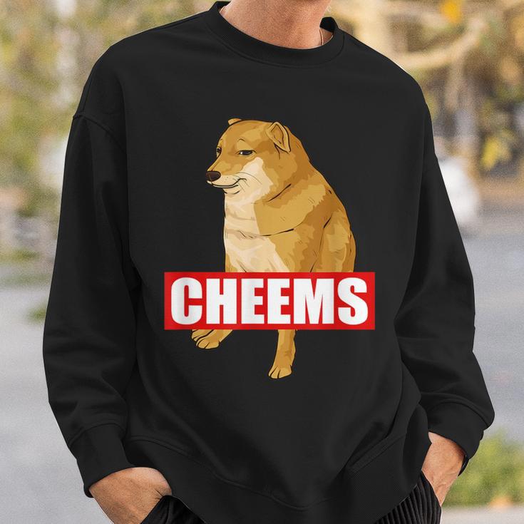 Cheems Dog おもしろ柴犬ダンクミーム スウェットシャツ 彼への贈り物