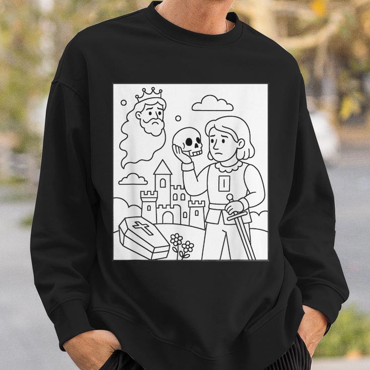 Coloring Book Hamlet Ghost Yorick Castle Shakespeare Play Sweatshirt Gifts for Him