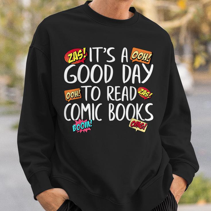 Comic Book Reading Collector Nerd Fan Anime Book Sweatshirt Gifts for Him