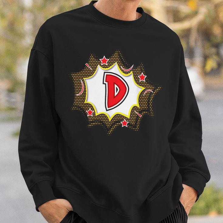 Comic Book Style Monogram Letter D For Boys Girls Women Men Sweatshirt Gifts for Him Comic Book Style Monogram Letter D For Boys Girls Women Men Sweatshirt Gifts for Him