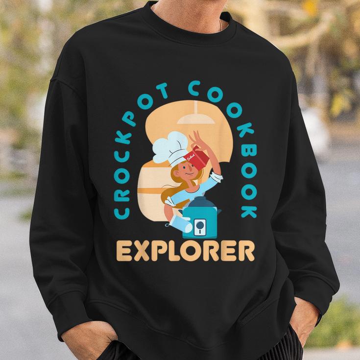 Crockpot Cookbook Explorer Baking Cooking Lover Chef Cook Sweatshirt Gifts for Him
