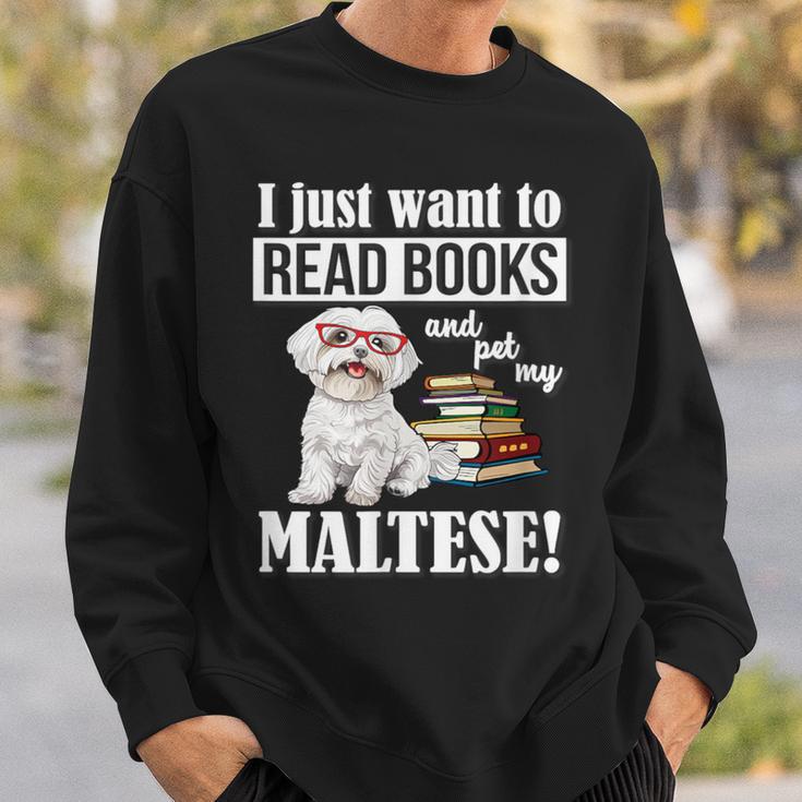 Cute Glasses Read Books & Pet My Maltese Lover Sweatshirt Gifts for Him Cute Glasses Read Books & Pet My Maltese Lover Sweatshirt Gifts for Him