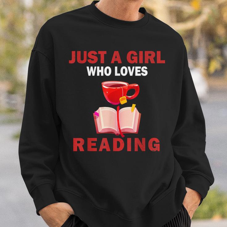 Cute Just A Girl Who Loves Reading Books Women And Girls Sweatshirt Gifts for Him