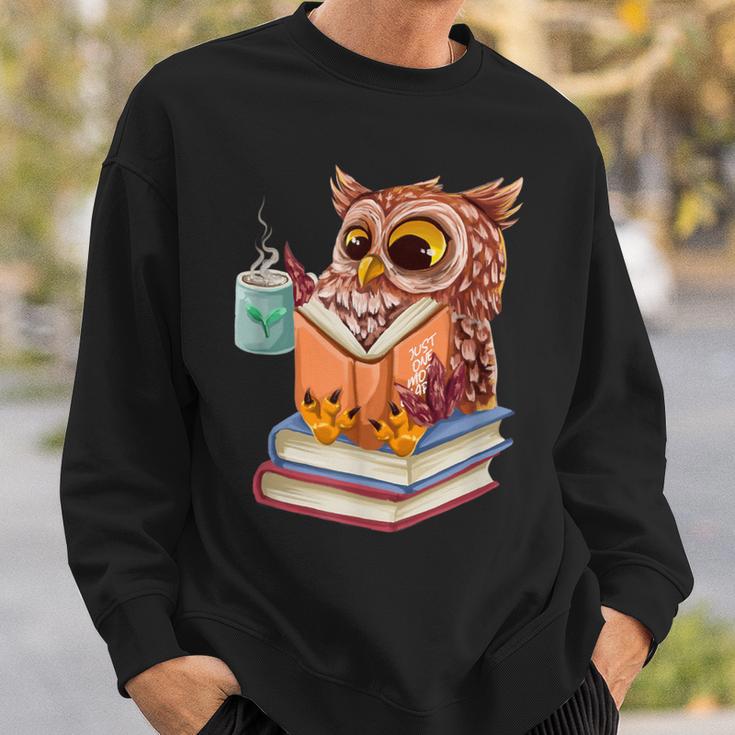 Cute Owl Reading Book And Drinking Tea Reading Rat Bookworm Sweatshirt Gifts for Him Cute Owl Reading Book And Drinking Tea Reading Rat Bookworm Sweatshirt Gifts for Him