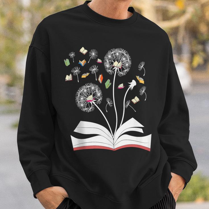 Dandelion Floral Book Reading Lovers Graphics Sweatshirt Gifts for Him