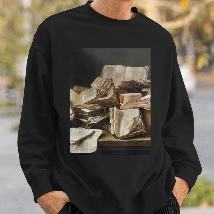 Dark Academia Aesthetic Styles Book Lover Art Sweatshirt Gifts for Him