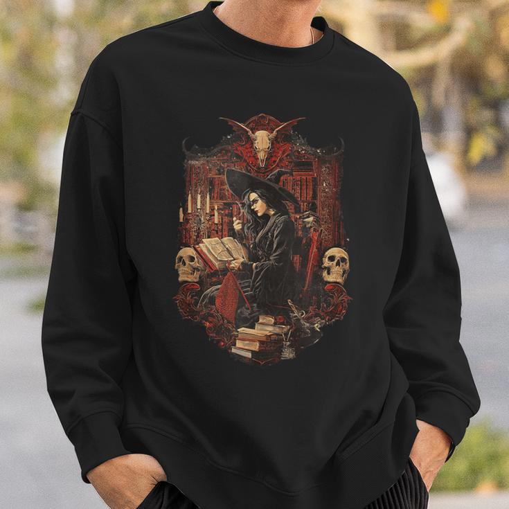Dark Academia Witch Reading Book Gothic Library Sweatshirt Gifts for Him