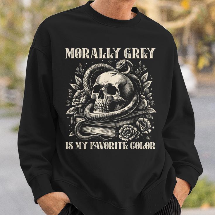 Dark Romance Book Villain Morally Grey Is My Favorite Color Sweatshirt Gifts for Him