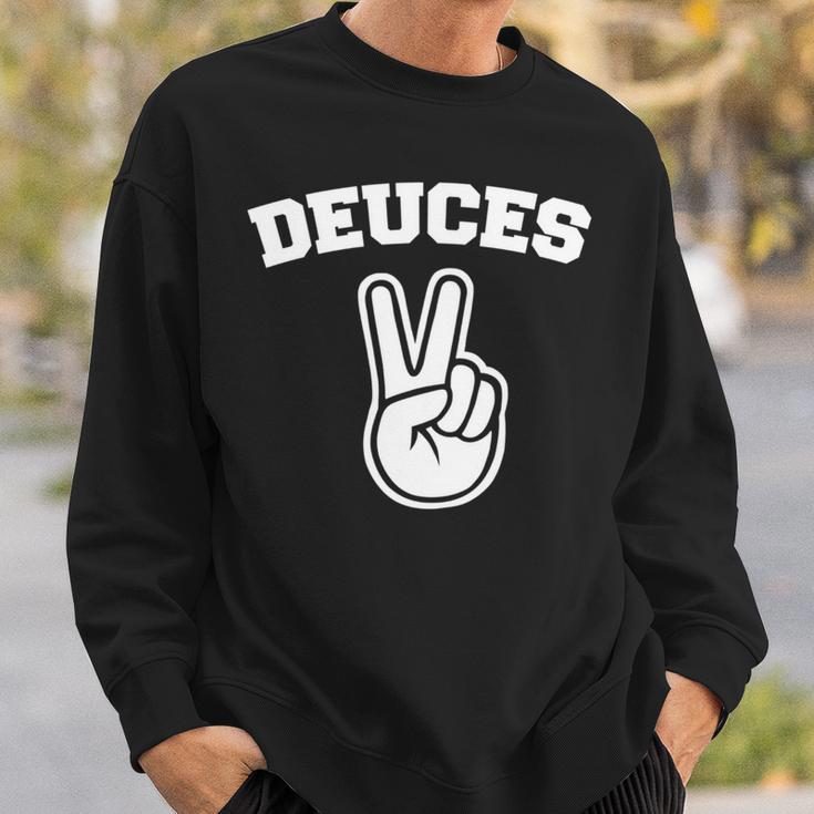 Deuces Finger Deuces 長袖tシャツ スウェットシャツ 彼への贈り物