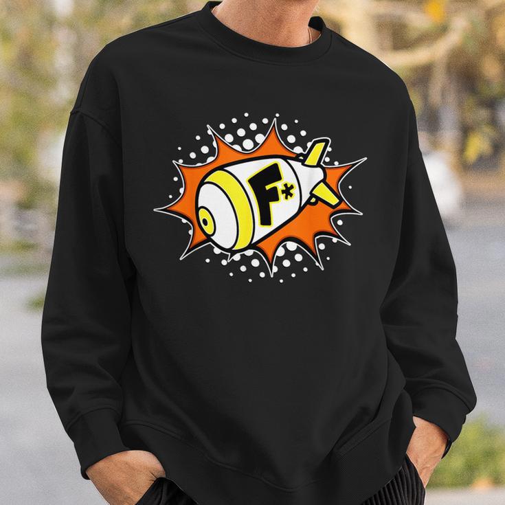 F-Bomb Retro Action Word Comic Book Cartoon Pop Art Sweatshirt Gifts for Him