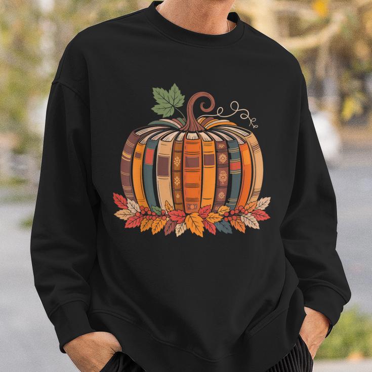 Fall Book Pumpkin Retro Reading Teacher Autumn Books Lover Sweatshirt Gifts for Him Fall Book Pumpkin Retro Reading Teacher Autumn Books Lover Sweatshirt Gifts for Him