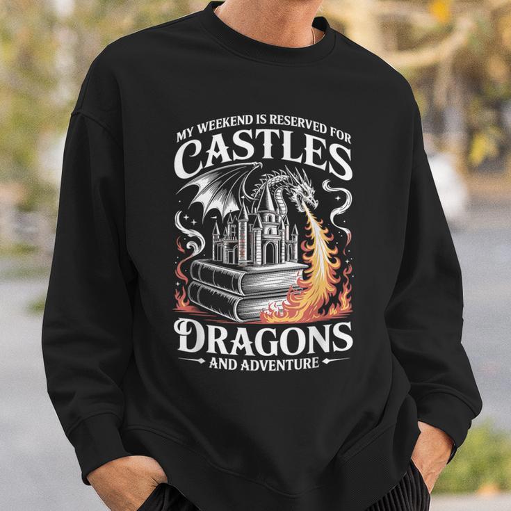 Fantasy Books Lover Bookish Fun Tee Book Club Dragon Reader Sweatshirt Gifts for Him