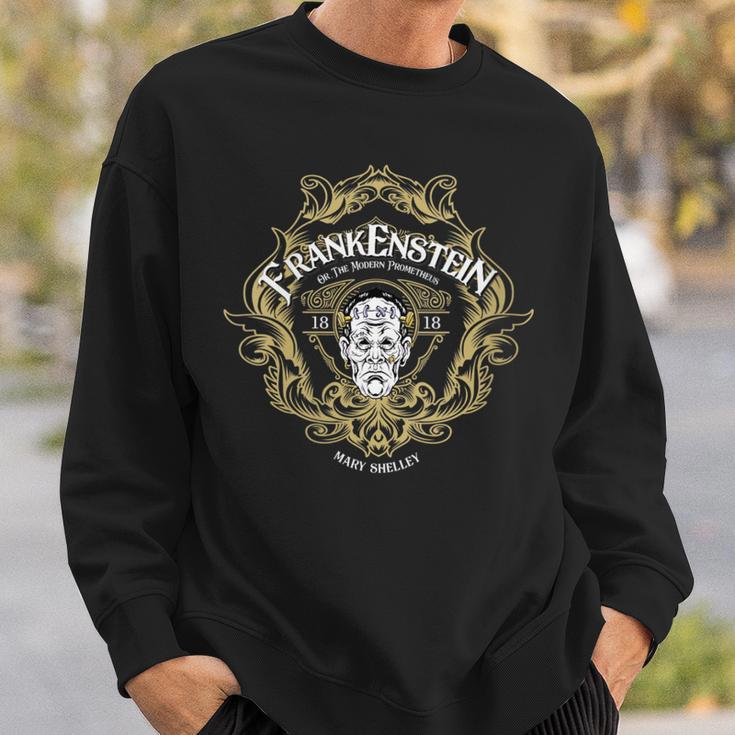 Frankenstein Book Victorian Badge Logo Sweatshirt Gifts for Him Frankenstein Book Victorian Badge Logo Sweatshirt Gifts for Him
