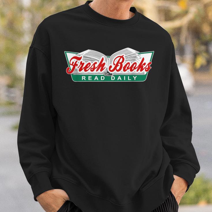 Fresh Books Read Daily Saying Reading And Book Sweatshirt Gifts for Him Fresh Books Read Daily Saying Reading And Book Sweatshirt Gifts for Him