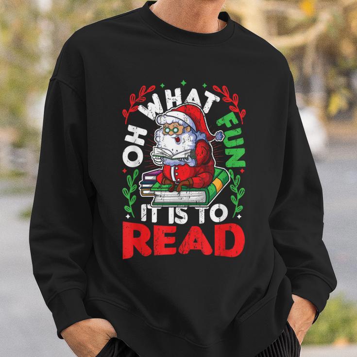 What Fun It Is To Read Books Christmas Santa Reading Books Sweatshirt Gifts for Him What Fun It Is To Read Books Christmas Santa Reading Books Sweatshirt Gifts for Him