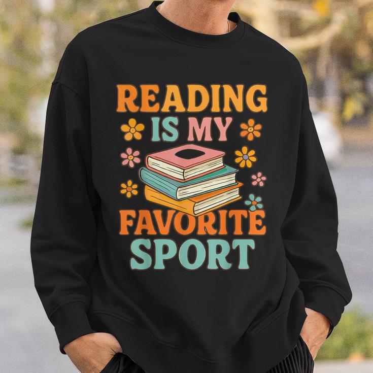 Fun Reading Is My Favorite Sport Book Lover Sweatshirt Gifts for Him