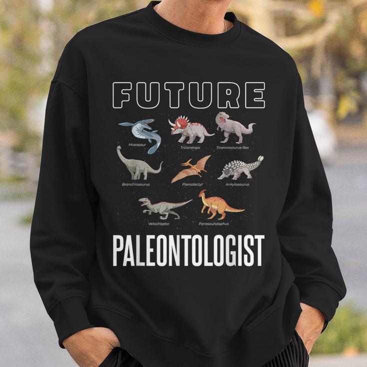 Future Paleontologist モササウルス・トリケラトプス ティラノサウルス スウェットシャツ 彼への贈り物