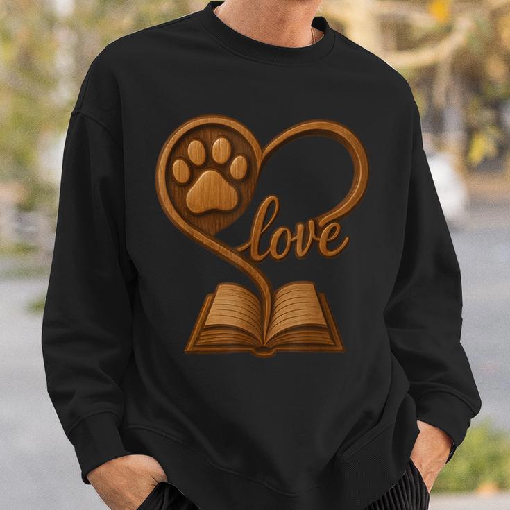Girl Who Loves Dogs & Books Heart Dog Lover Reader Reeding Sweatshirt Gifts for Him Girl Who Loves Dogs & Books Heart Dog Lover Reader Reeding Sweatshirt Gifts for Him