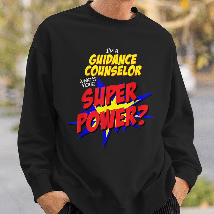 Guidance Counselor Teacher Superhero Superpower Comic Book Sweatshirt Gifts for Him